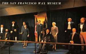 SAN FRANCISCO WAX MUSEUM Roosevelt Kennedy Hoover US Presidents c1960s Postcard