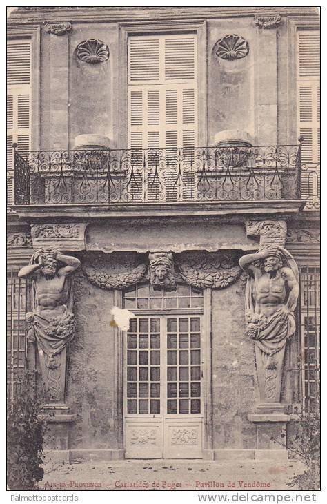 AIX-EN-PROVENCE, Cariatides de Puges, Pavillion de Vendome, Provence-Alpes-Co...