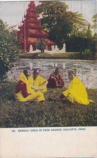 India Calcutta Bengali Girls In Eden Garden 1909