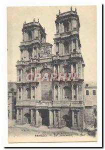 Rennes Old Postcard The cathedral