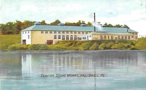 Taintor Stone Works Hallowell Maine 1910c postcard