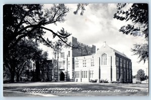 Indianola Iowa IA Postcard RPPC Photo Administration Building Simpson College