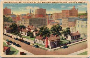 Little Rock AR Arkansas Second Third & Cumberland Street Linen Postcard H13