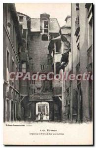 Postcard Old Rennes Impasse Des Carmelites And Portal