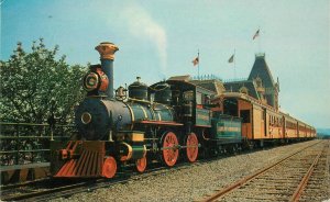 Postcard California Anaheim Disneyland amusement 1950s Railroad Train 22-14162