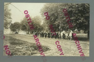 Slater IOWA RPPC 1909 PARADE 4TH OF JULY nr Ankeny Ames Madrid Boone Perry