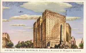Hotel Satler - Buffalo New York - Delaware Ave at Naigara Square Postcard