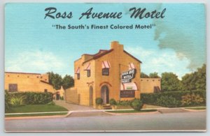 Ross Avenue Motel South's Finest  Colored Motel Dallas Texas Black Americana  ck