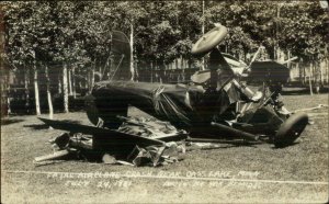 Airplane Crash Near Cass Lake MN 1931 Crisp Real Photo Postcard