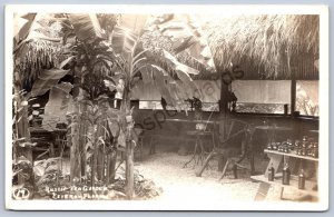 K23/ Estero Florida RPPC Postcard c1930s Rustic Tea Garden 368