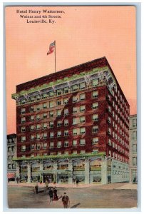 Hotel Henry Watterson Walnut And 4th Streets Louisville Kentucky KY Postcard 