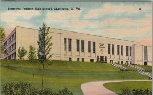 WV Stonewall Jackson High School Charleston West Virginia Postcard Z28