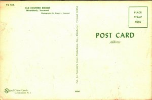 Silk Road Covered Bridge Bennington Vermont VT UNP Chrome Postcard E6