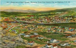 WY, Rock Springs, Wyoming, Panorama, Sanborn Souvenir No. 9A112-N