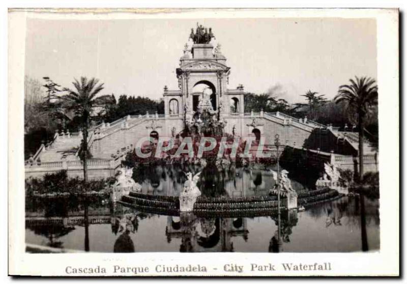 Postcard Modern Barcelona Cascada Parque Ciudadela City Park Waterfall