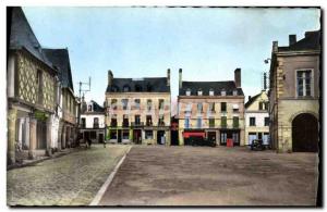 Old Postcard La Guerche de Bretagne The Porches and Old Town Hall