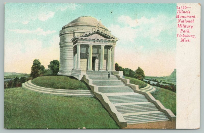 Vicksburg Mississippi~Illinois Monument National Military Park~Vintage Postcard