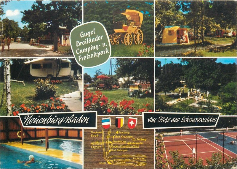 Postcard Germany Neuenburg Baden several views Gugel Dreilander u. Freizeitpark