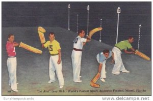 Jai Alai PLayers At The Biscayne Jai Alai Fronton Miami Florida