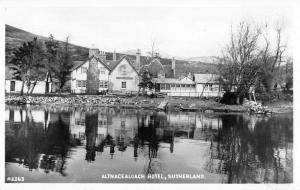 Sutherland Scotland Altnacealgach Hotel Real Photo Antique Postcard J76016