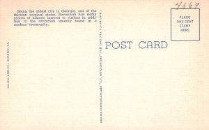 U.S. Post Office Building Savannah Georgia GA Structure Vintage Postcard