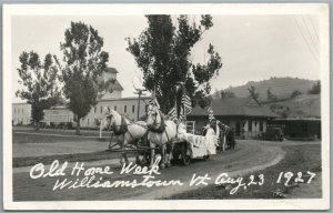 WILLIAMSTOWN VT OLD HOME WEEK RAILWAY STATION ANTIQUE REAL PHOTO POSTCARD RPPC