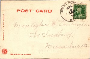 Postcard U.S. Life Saving Crew at Beach Drill in Brant Rock, Massachusetts