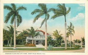 1920s West Palm Beach Florida Woman's Club City Park Guionnaud Postcard 2047