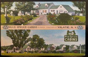 Vintage Postcard 1940-1950's Blue Spruce Cabins, Valatie, New York (NY)
