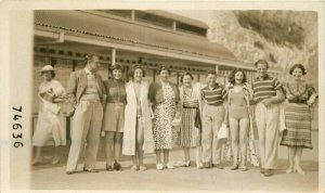 UK Margate Beach Tourists 1930s Sunbeam RPPC Photo Postcard 22-3228