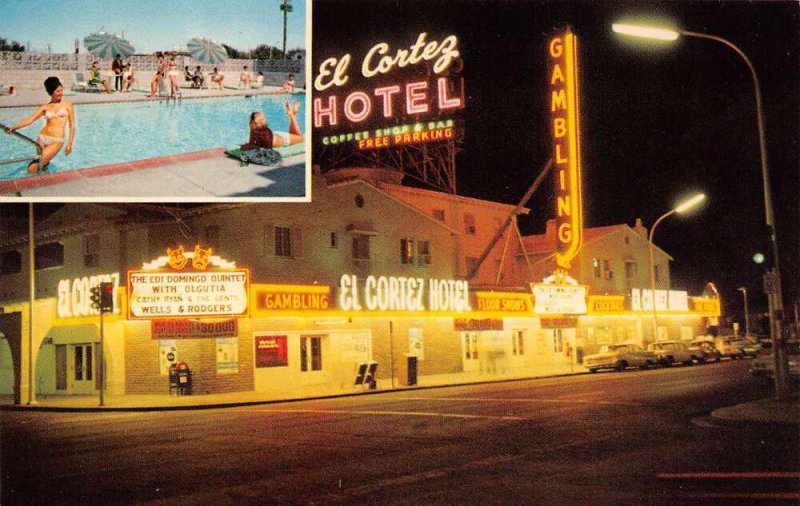 Las Vegas Nevada El Cortez Hotel & Casino Exterior & Pool Vintage PC U2724