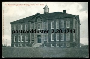 dc3059 - TRURO Nova Scotia Postcard 1906 Agricultural College by Stanfield-Smith