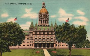 Vintage Postcard 1944 State Capitol Hartford Connecticut Capitol Novelty Co Pub