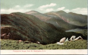 Postcard NH  White Mountains -Presidential Range, From Mt. Washington