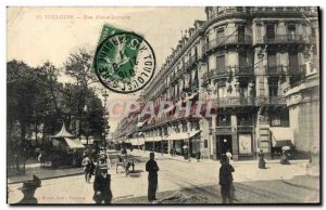 Old Postcard Toulouse Rue Alsace Lorraine