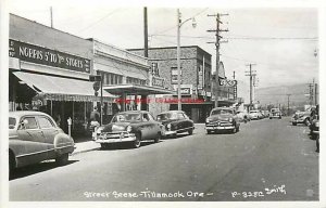 OR, Tillamook, Oregon, Street Scene, Norris 5 & 10, 1940's Car, Smith, RPPC