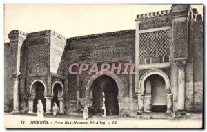 Old Postcard Meknes Bab Mansour El Alluy