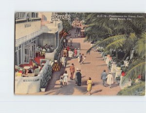 Postcard Vacationers on Ocean Front Miami Beach Florida USA