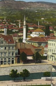 bosnia and herzegovina, SARAJEVO Сарајево, Panorama Mosque (1910) Islam Postcard