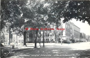 MI, Kalamazoo, Michigan, RPPC, Central High School Building, Cook Photo No J535