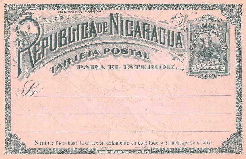 Republica de Nicaragua Government Postal Antique Postcard (J32528)