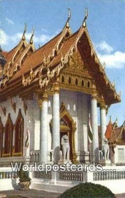 Chapel, Wat Benchamabopite Bangkok Thailand Unused 