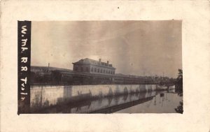 Hagerstown Maryland Western MD Train Station Real Photo Postcard AA109743