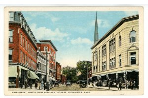 MA - Leominster. Main Street North from Monument Square 