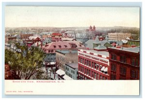 c1905s Bird's Eye View, Manchester New Hampshire NH Unposted Antique Postcard 