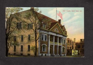 IN Elk's Hall Temple South Bend Indiana Postcard