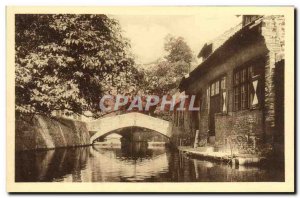Old Postcard Behind Bruges Gruuthuse