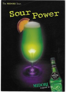 Midori Melon Liqueur Sour GOCard Advertising Midori Lights it Up 4 by 6