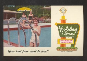SULLIVAN MISSOURI ROUTE 66 MO. HOLIDAY INN VINTAGE ADVERTISING POSTCARD