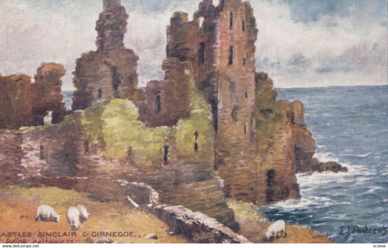 CAITHNESS, Castles Sinclair & Girnegoe, 1900-10s, TUCK 7272